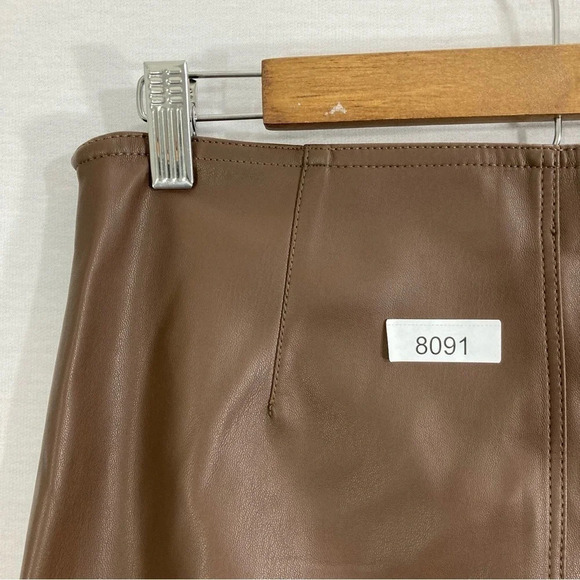 Free People We the Free Brown Faux Leather High Waist Pants size 30 - Picture 11 of 11